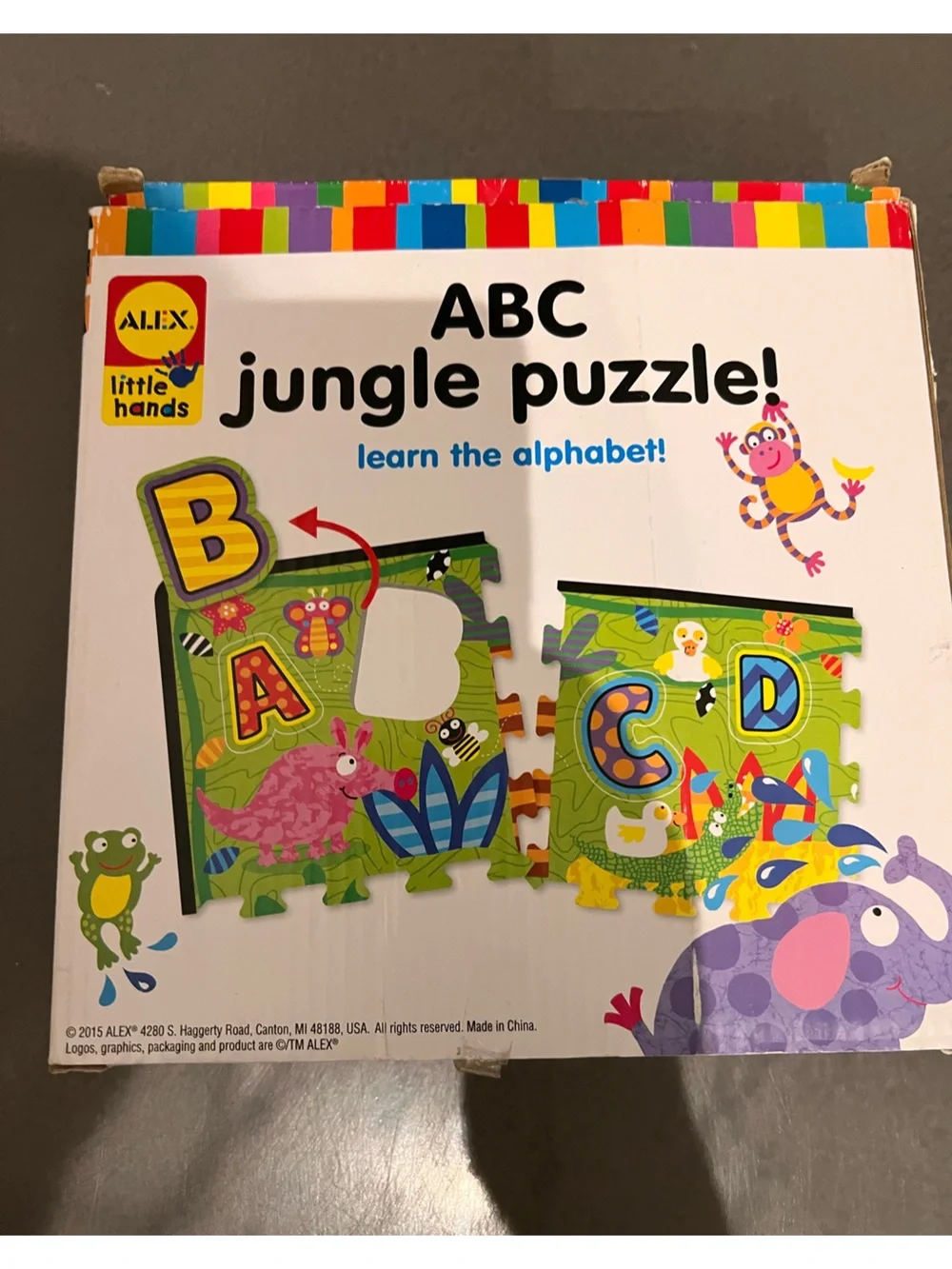 ALEX Toys ABC Jungle Floor Puzzle - letters come out of pieces too